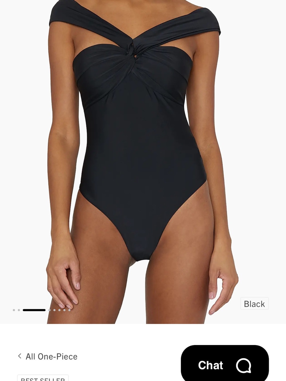 Milly Betsy Black Twist-Front One-Piece Swimsuit - Picture 2 of 12